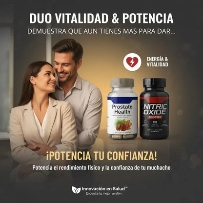 Óxido Nítrico Promax™ + Prostate Health en pack 2x1: Rendimiento, energía y salud masculina