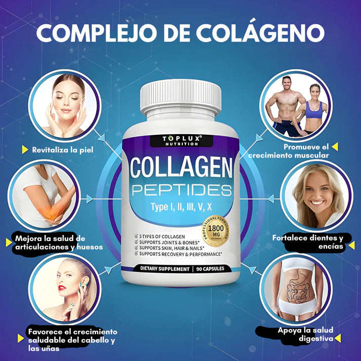 COLLAGEN PEPTIDES X 90 CAPS – Nutrición celular para piel firme, articulaciones fuertes y belleza desde adentro