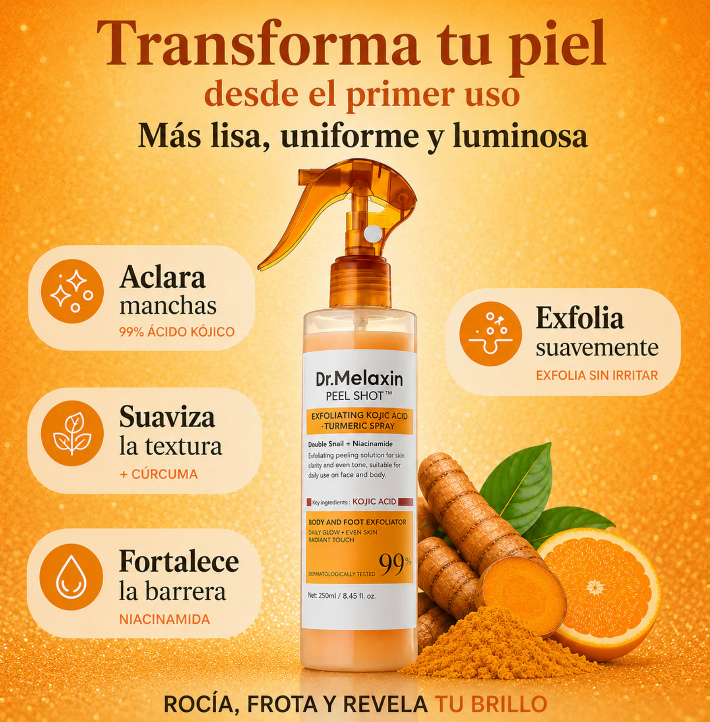 DR. MELAXIN PEEL SHOT RICE AMPOULE™ ✨ Reduce Visiblemente las Manchas, Minimiza los Poros y Recupera la Luminosidad Natural de Tu Piel