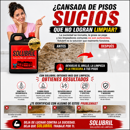 Solubril Ultra Pro de 1LT — Arranca la suciedad más imposible y deja tus pisos como nuevos en minutos