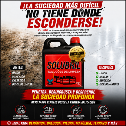 Solubril Ultra Pro de 1LT — Arranca la suciedad más imposible y deja tus pisos como nuevos en minutos