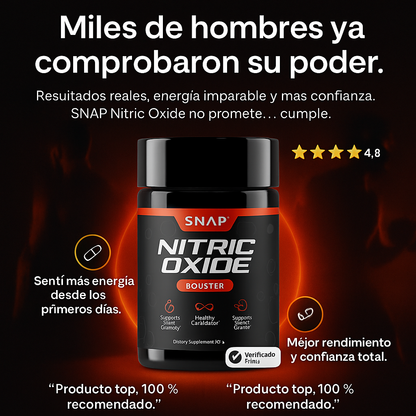 SNAP Nitric Oxide — Potencia y Energía Masculina  Activa tu fuerza en el gym y en la cama ⚡