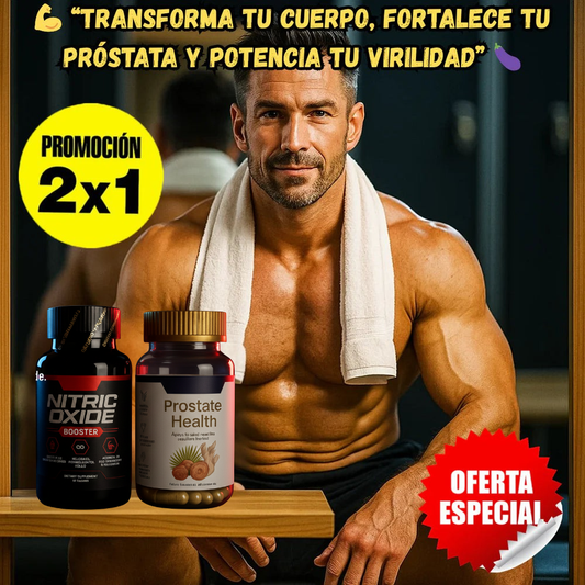 Óxido Nítrico Promax™ + Prostate Health en pack 2x1: Rendimiento, energía y salud masculina