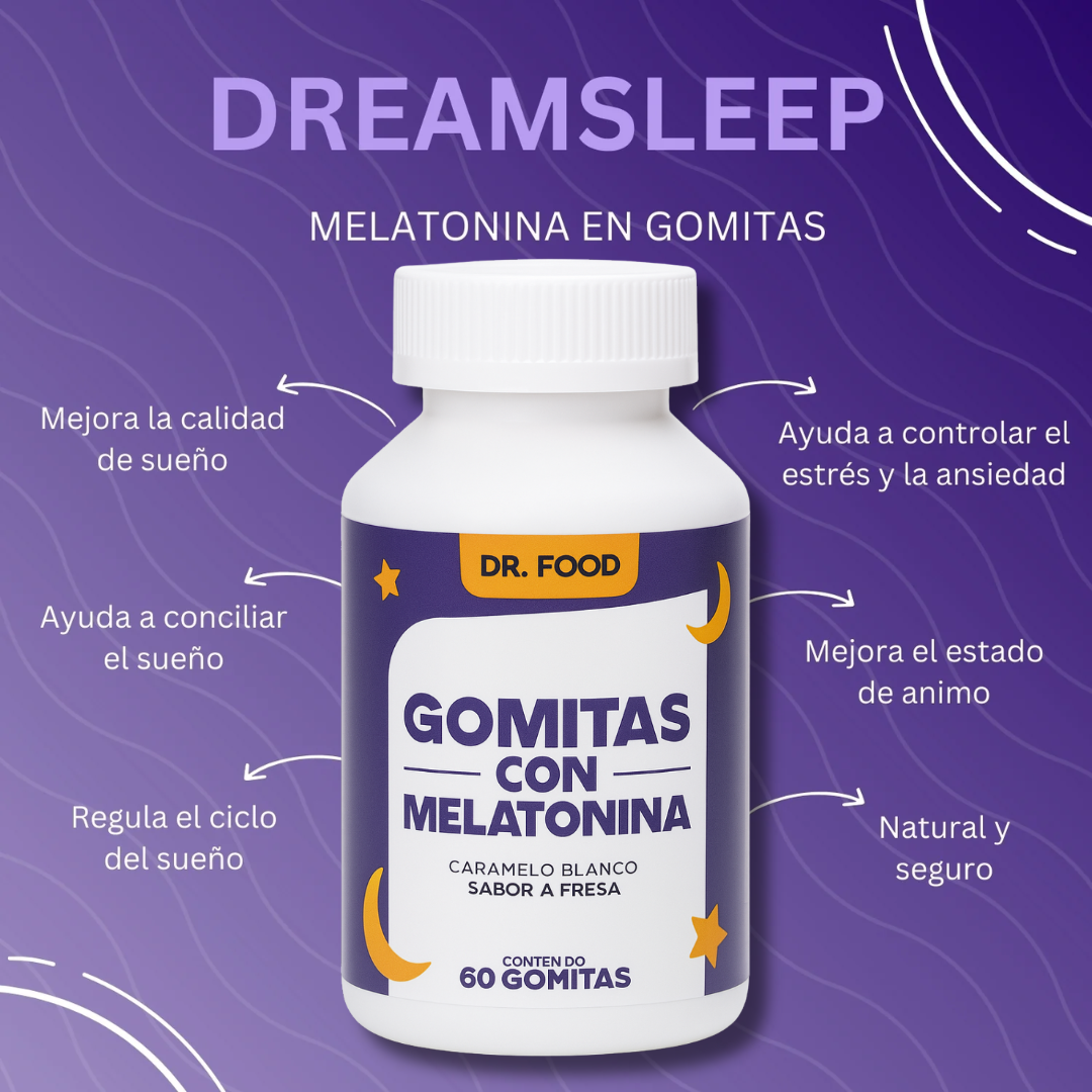 Gomitas de Melatonina para Descansar Mejor – 60 und – Sabor Fresa 🍓