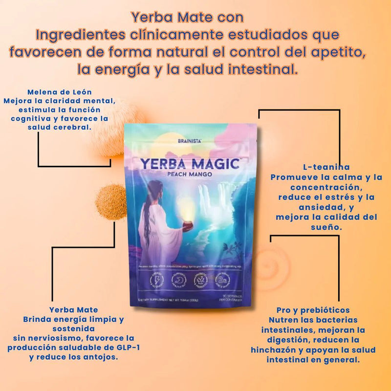 Yerba Magic Peach Mango™: Enfoque Natural, Digestión Equilibrada y Bienestar Diario