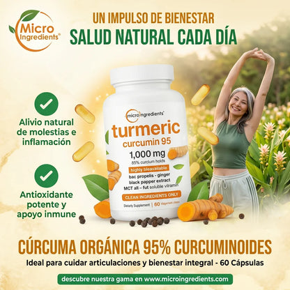 Turmeric Curcumin MAX - Articulaciones Fuertes y Vida Sin Molestias (60 cap)