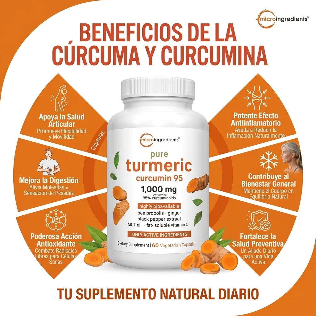 Turmeric Curcumin MAX - Articulaciones Fuertes y Vida Sin Molestias (60 cap)