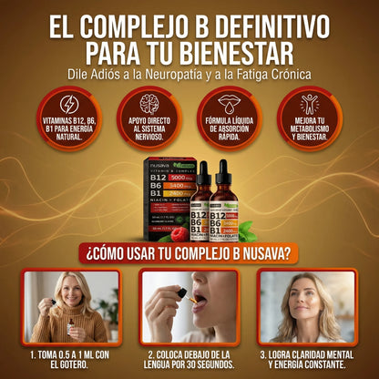 Vitamina B12+ B6 + B1 - Apoyo al Sistema Nervioso y Claridad Mental | ¡Compra 1 y Llévate el 2do GRATIS!